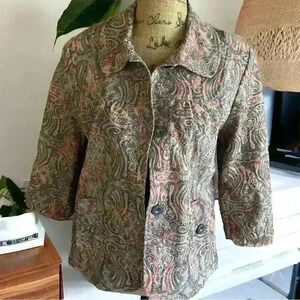 Vintage Women’s multicolored Mahtani patterned jacket size medium